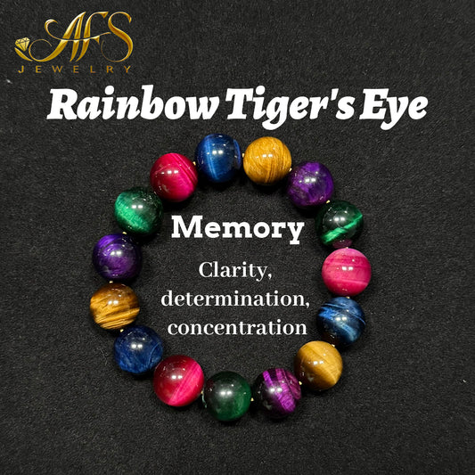 Colorful Tiger's Eye Bracelet - Stone of Vitality & Creativity