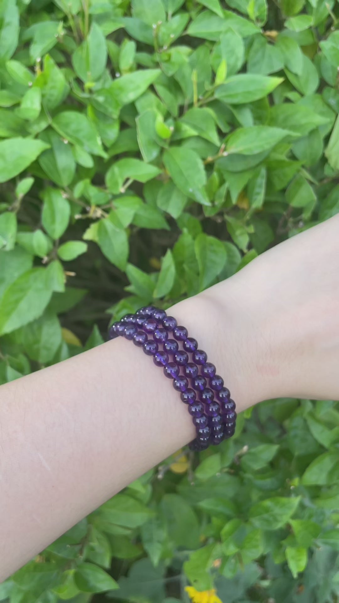 Natural Amethyst Bracelet - Spiritual Protection & Intuition Stone - Crown Chakra Healing & Peaceful Energy