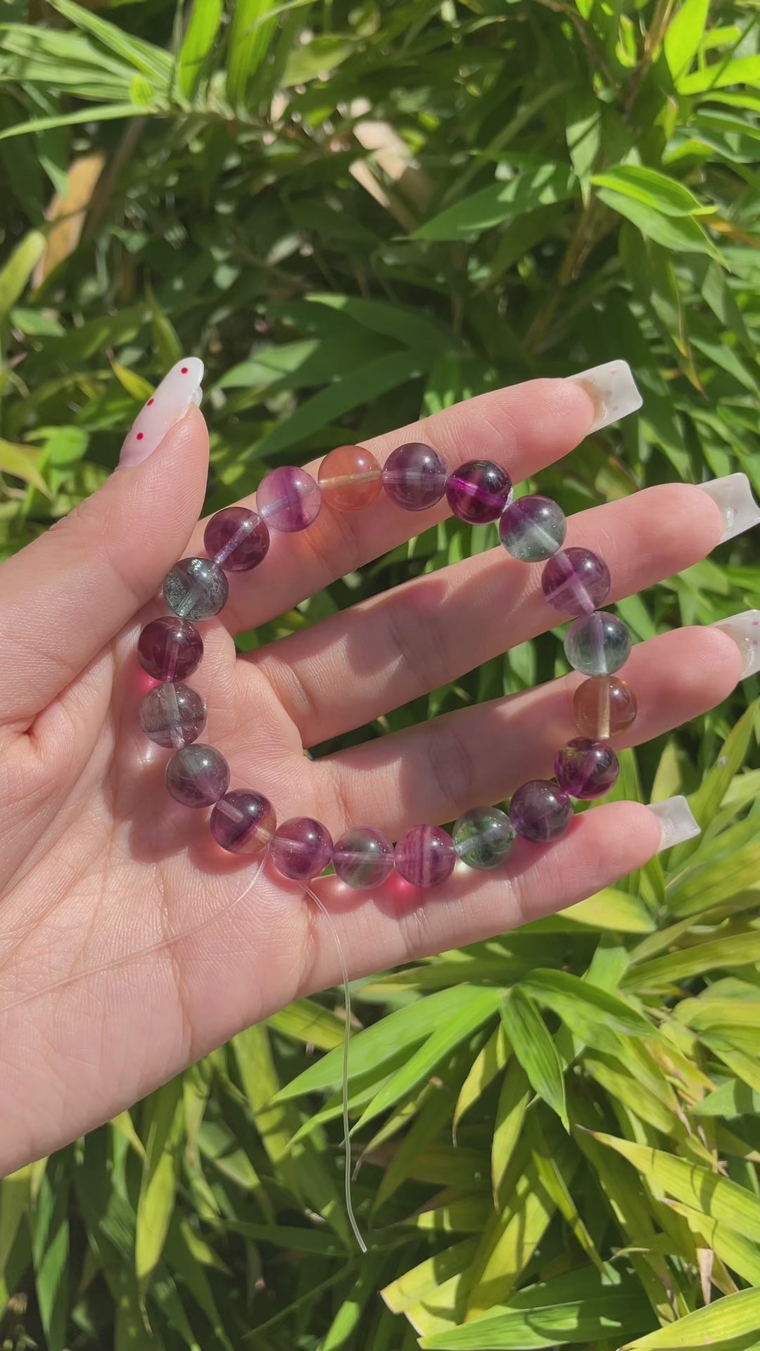 Rainbow Fluorite Bracelet - Stone of Clarity & Protection - Chakra Balancing Crystal Jewelry