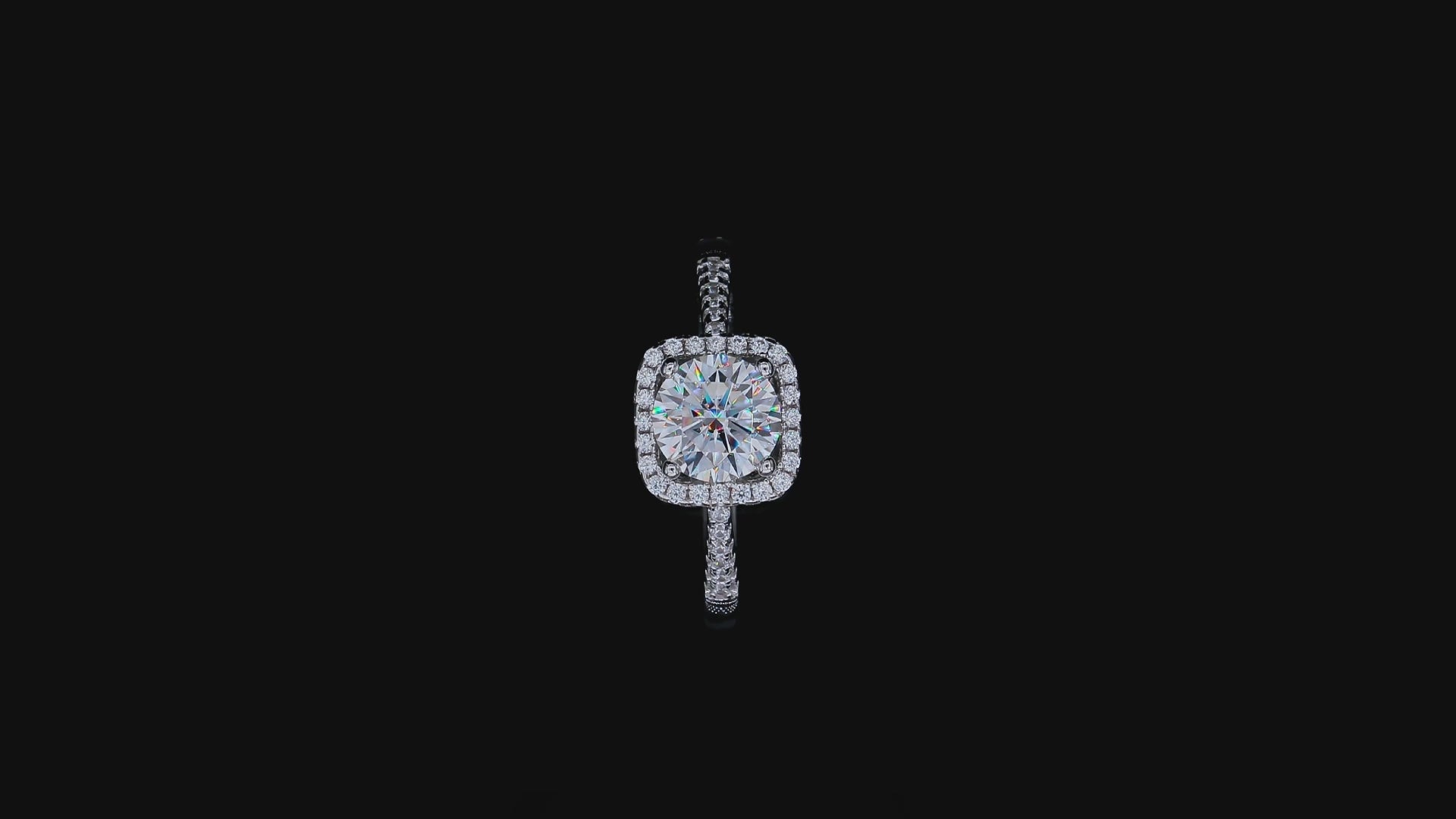 1.0 Carat Square-Cut Synthetic Moissanite Elegant Ring in Sterling Silver 925 Plated with White Gold for Women Office to Evening